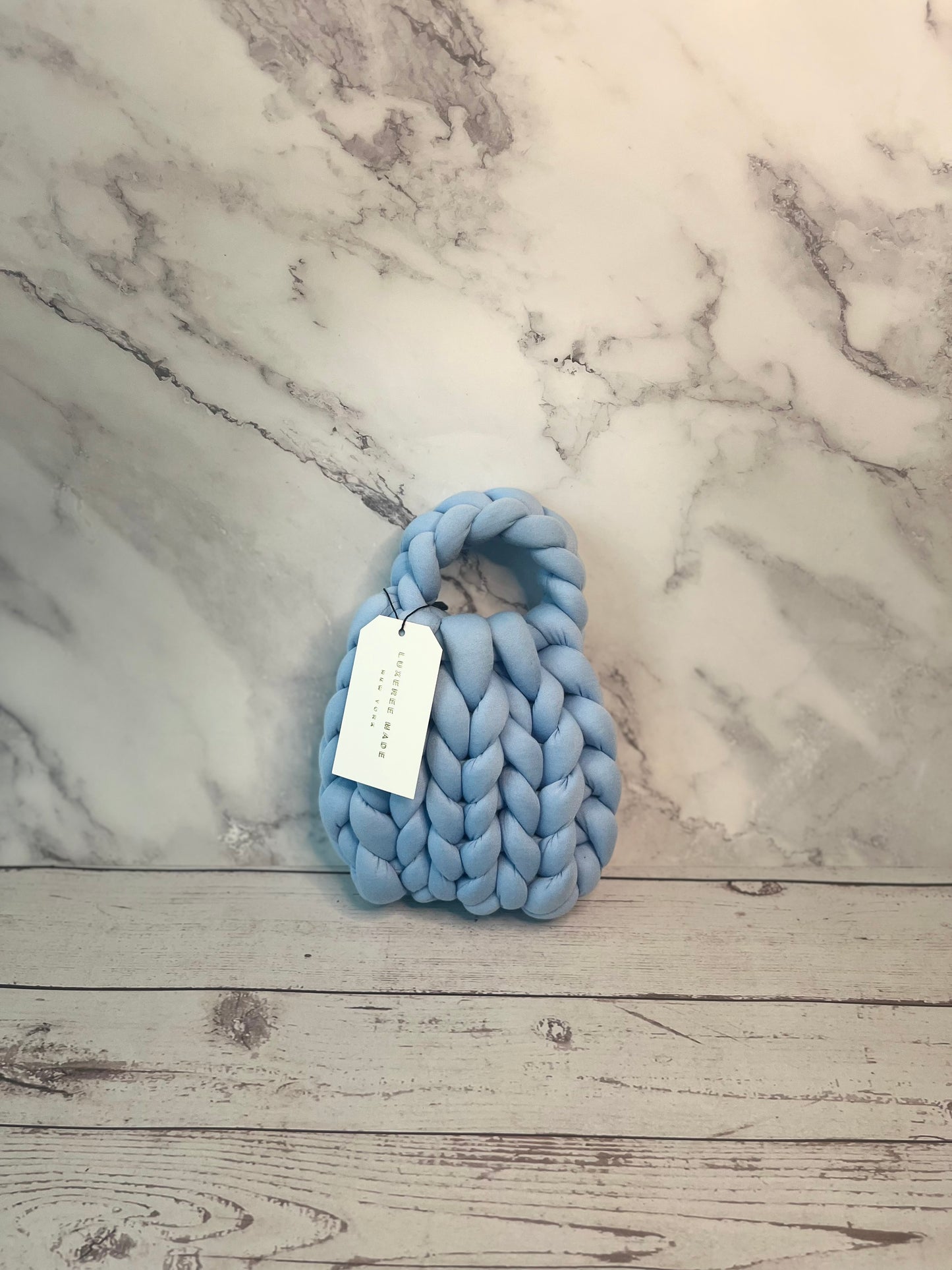 LUXEREE MADE Mini Trelawny Purse- Bae-bee Blue Skies